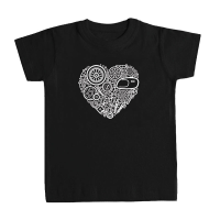 Camiseta CORAZÓN EN PIEZAS niño negra TZOR